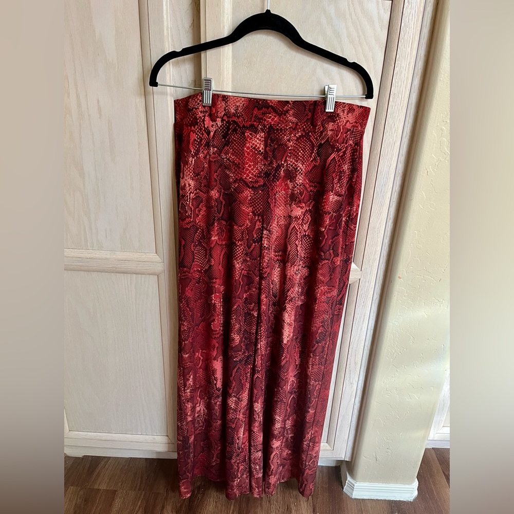 Whbm Python Print Wide Leg Pull On Pants - image 3